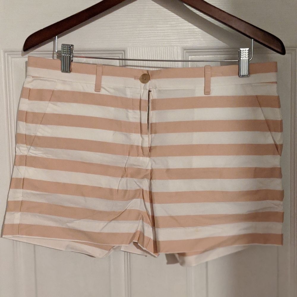 Gap Beige & White Striped Shorts